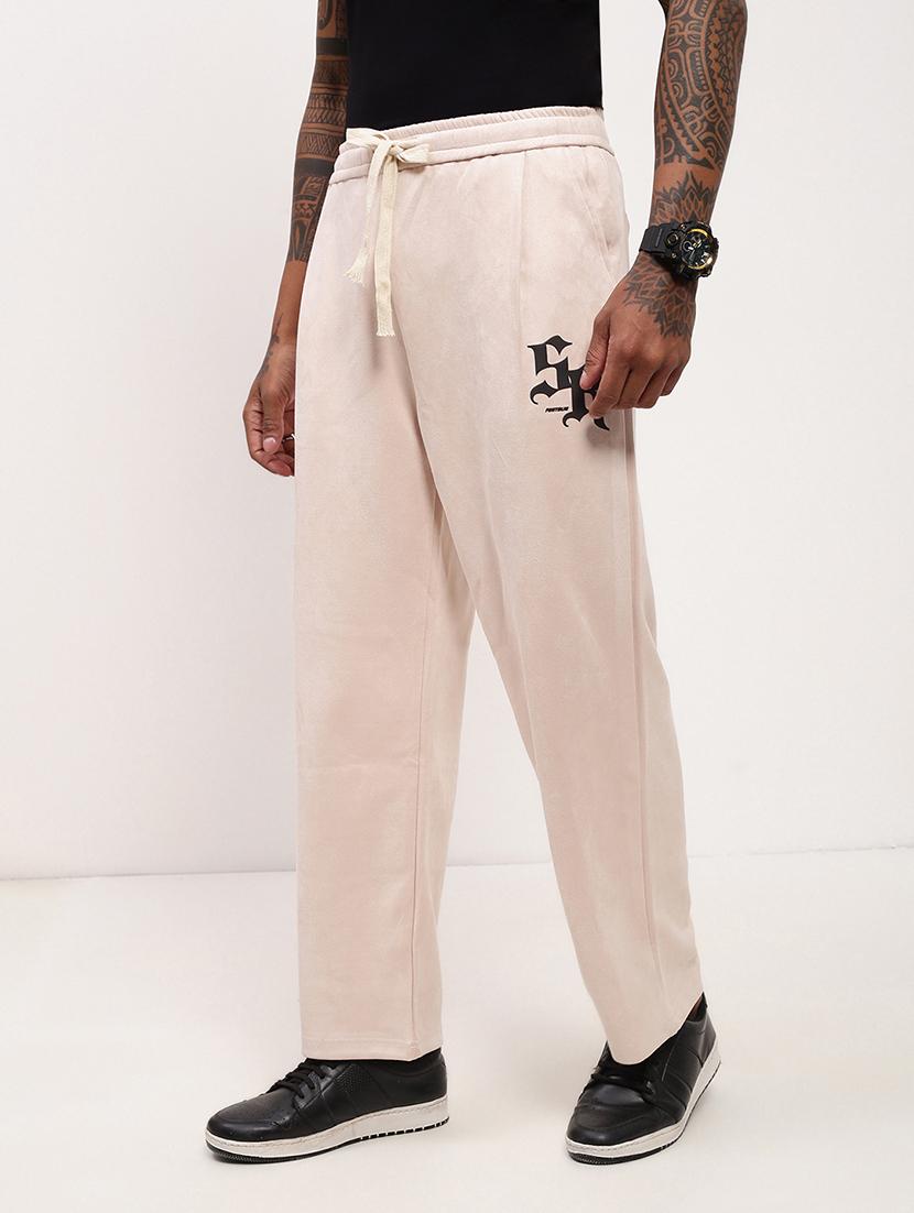 men solid regular fit full length track pants - 21696010 - Standard Image - 2