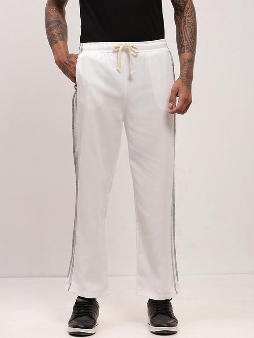 men solid regular fit full length track pants - 21696012 -  Standard Image - 0