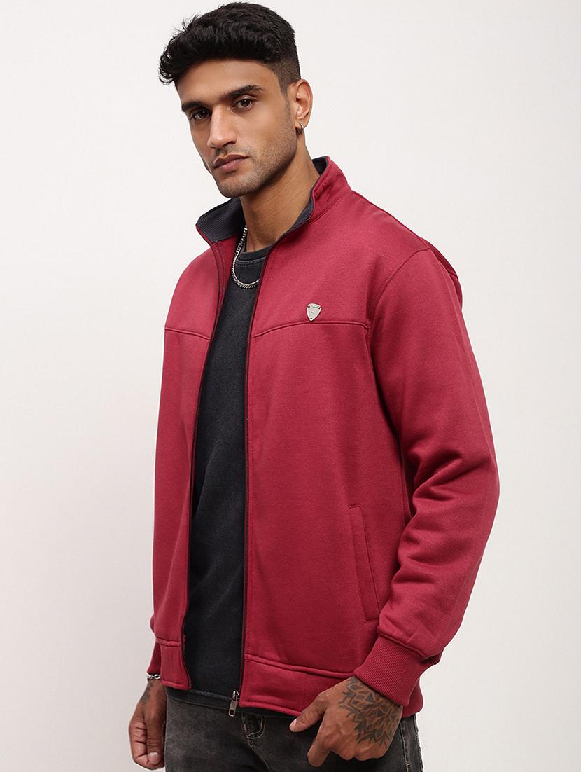 men solid front-open long sleeve sweatshirts - 21696061 - Standard Image - 2