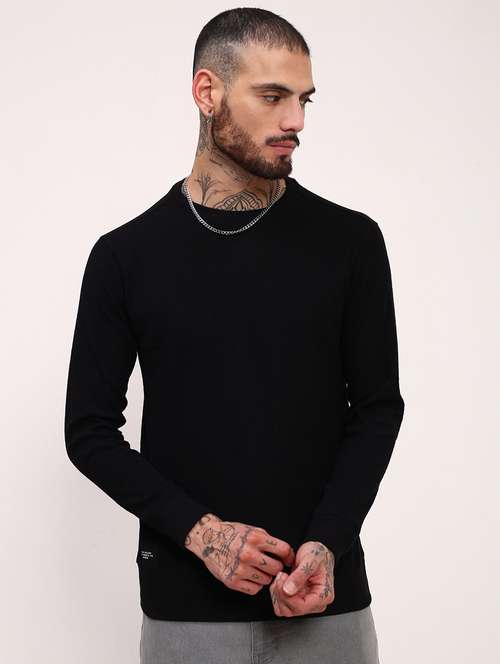 men solid long sleeve sweatshirt - 21696065 -  Standard Image - 0
