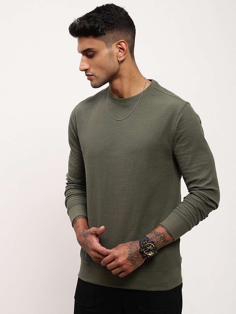 men solid long sleeve sweatshirt - 21696066 -  Standard Image - 2