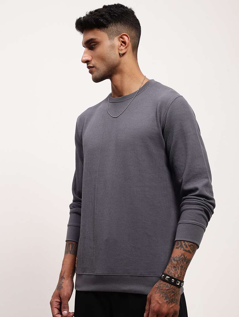 men solid long sleeve sweatshirt - 21696067 -  Standard Image - 2