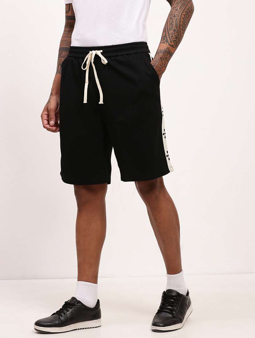 men side taped mid rise regular fit shorts - 21696079 -  Standard Image - 2