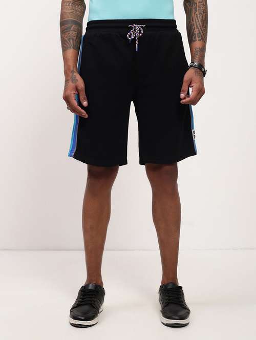 men side taped mid rise regular fit shorts - 21696089 -  Standard Image - 0