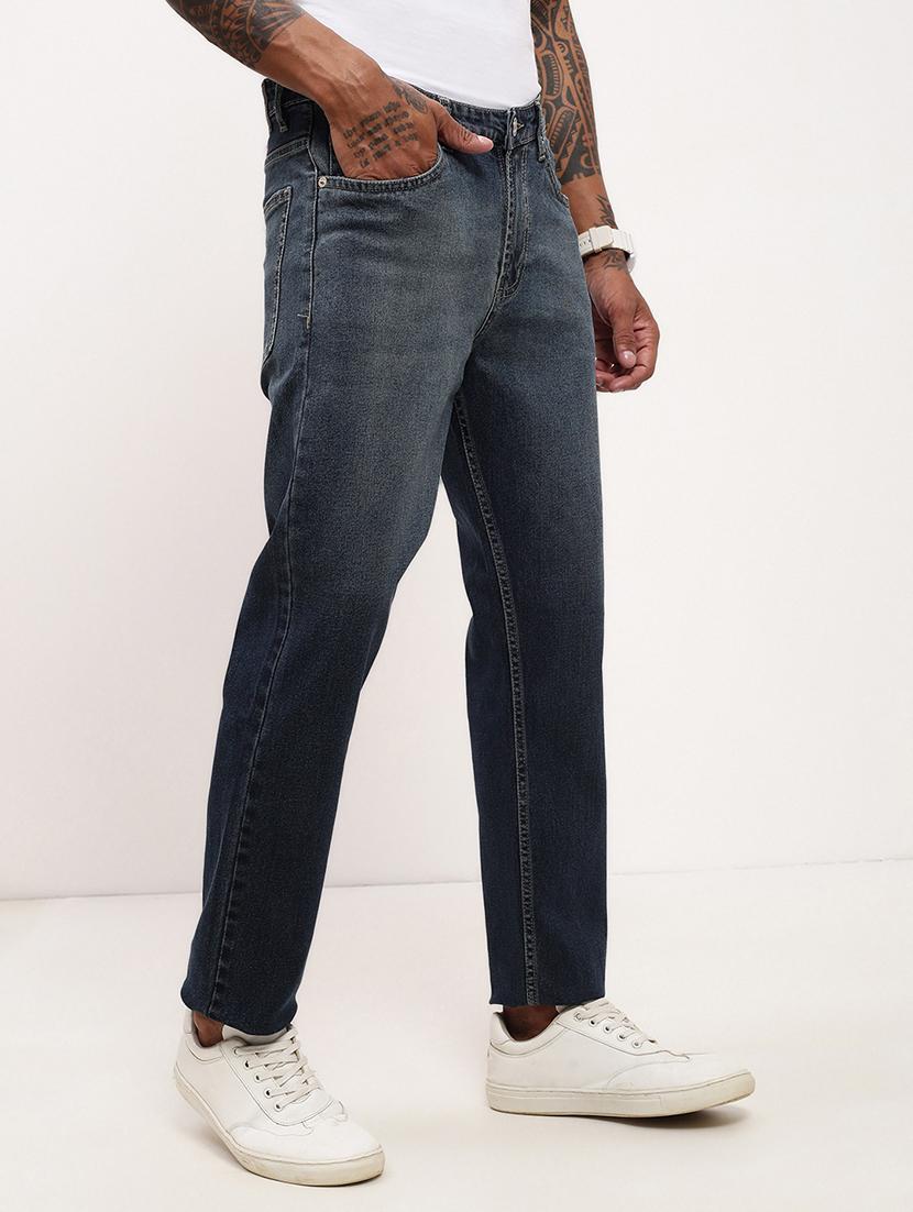 men navy blue low rise full length jean - 21696148 - Standard Image - 2