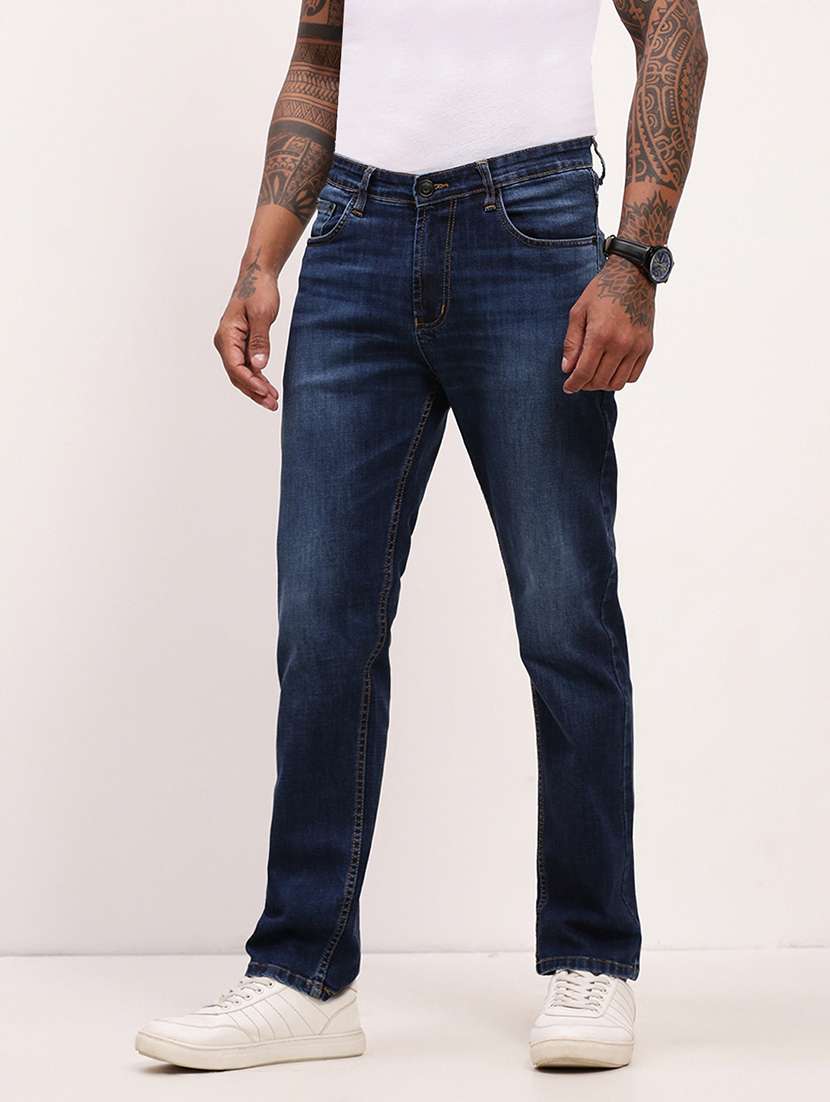 men navy blue low rise full length jean - 21696159 -  Standard Image - 2