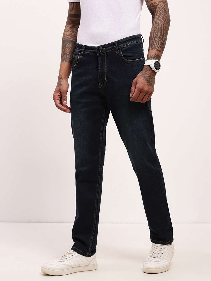 men navy blue low rise full length jean - 21696179 -  Standard Image - 2