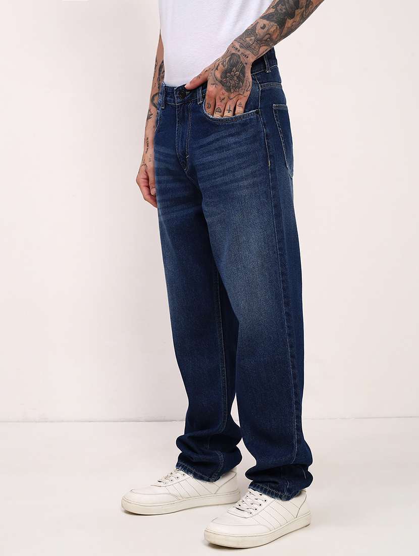men navy blue low rise full length jean - 21696186 -  Standard Image - 2