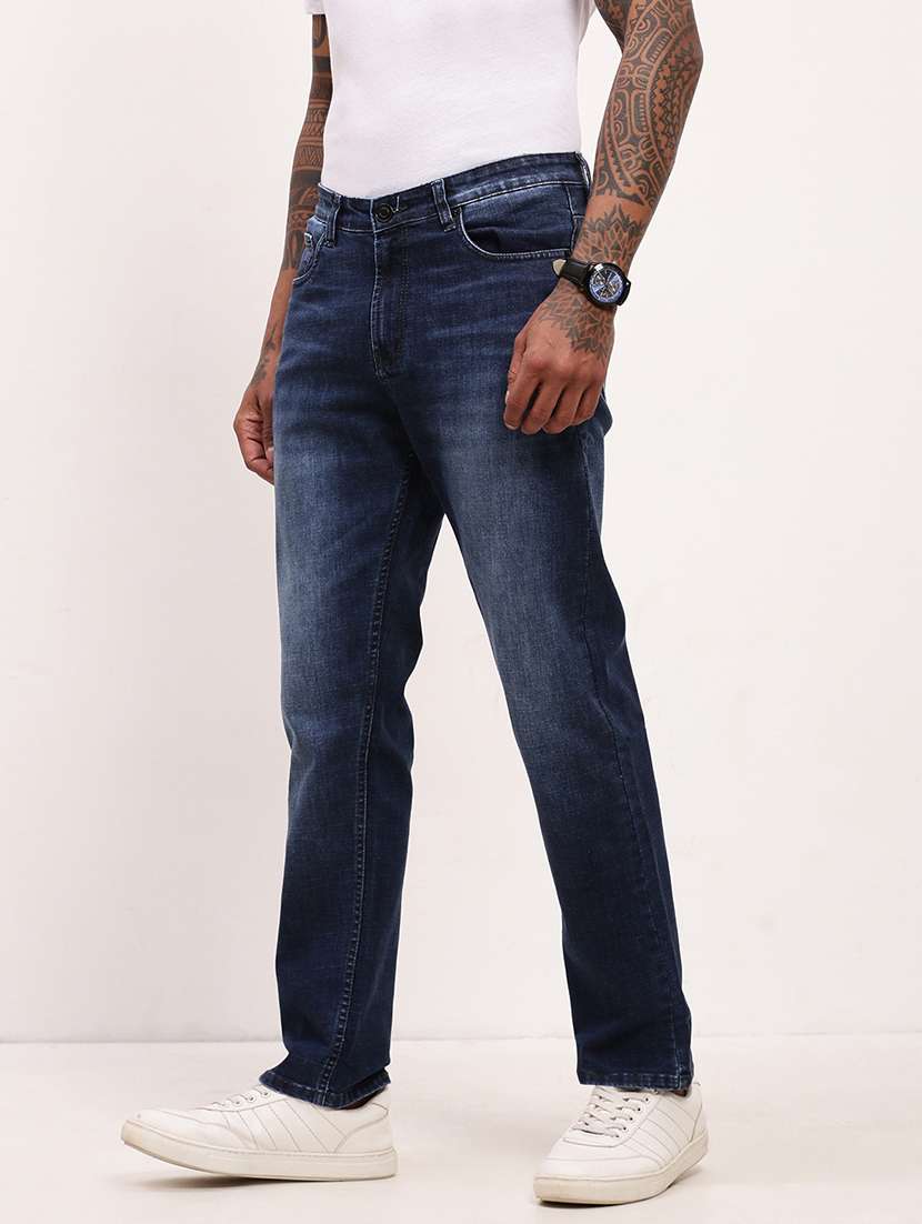 men navy blue low rise full length jean - 21696188 -  Standard Image - 2