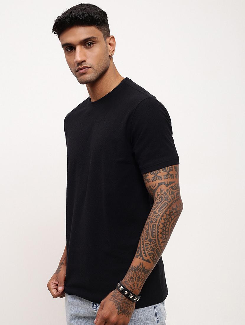 men solid short sleeve slim fit t-shirt - 21696218 - Standard Image - 2