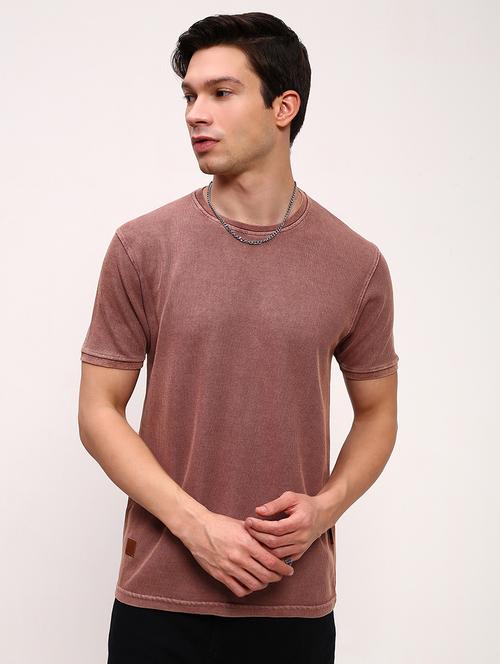 men solid short sleeve slim fit t-shirt - 21696223 -  Standard Image - 0
