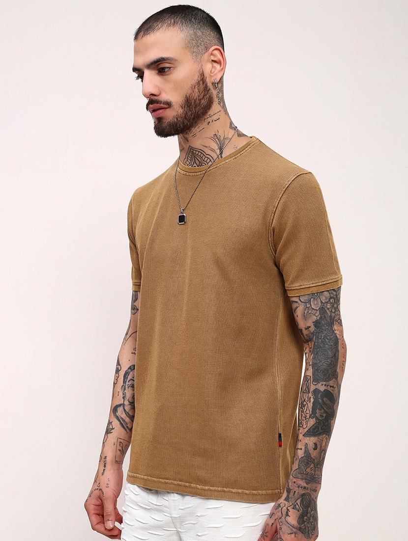 men solid short sleeve slim fit t-shirt - 21696224 - Standard Image - 2