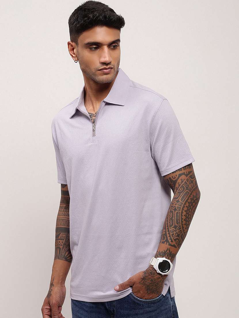 men solid short sleeve polo t-shirt - 21696227 -  Standard Image - 2