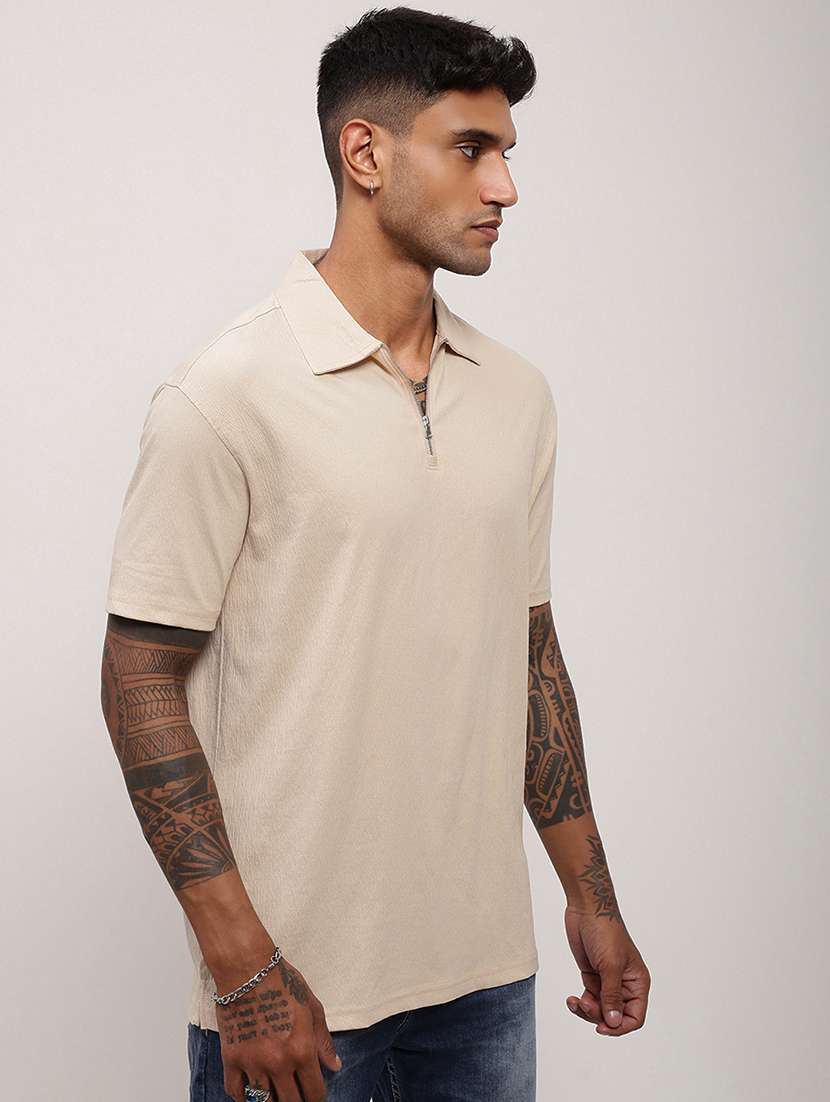 men solid short sleeve polo t-shirt - 21696230 -  Standard Image - 2