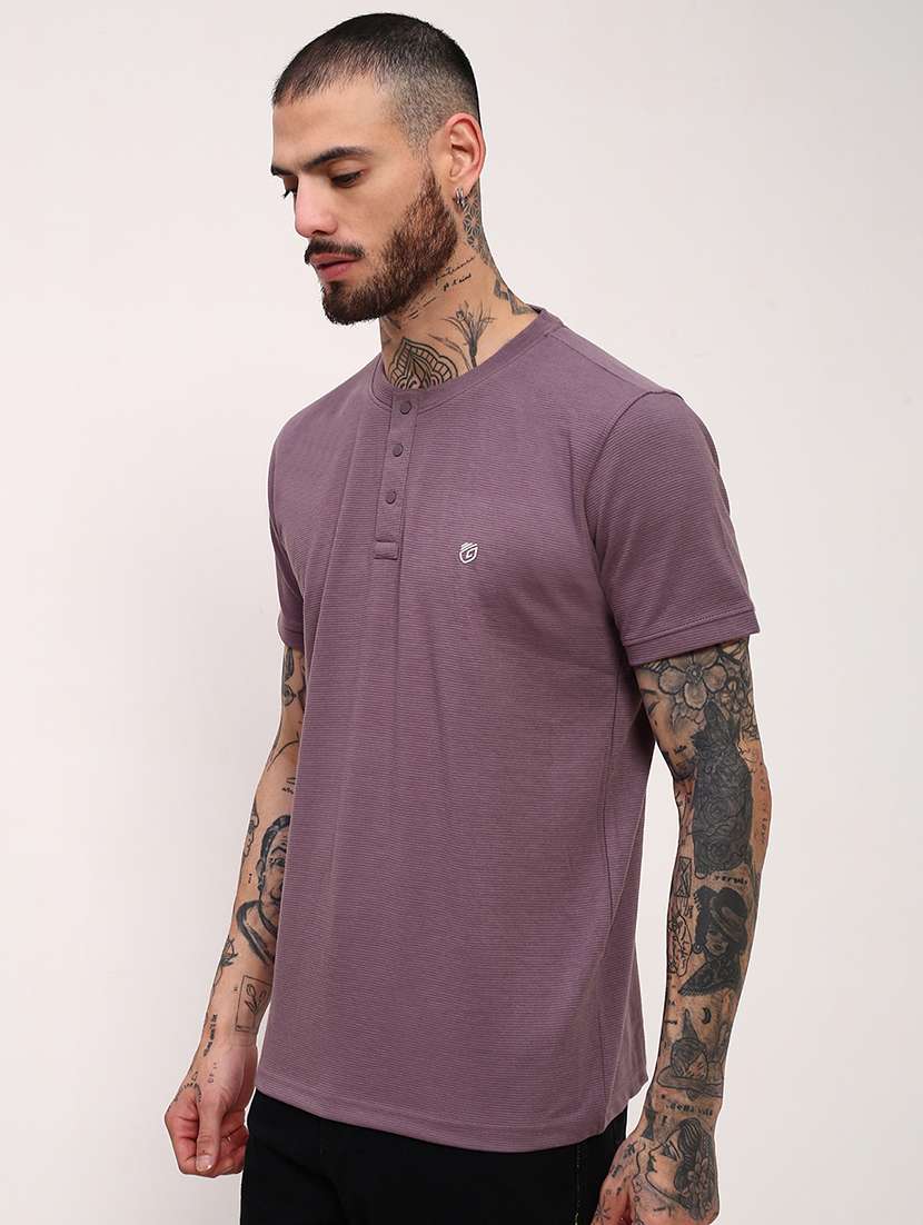 men solid short sleeve slim fit t-shirt - 21696236 -  Standard Image - 2