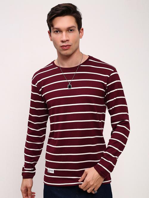 men striped long sleeve slim fit t-shirt - 21696240 -  Standard Image - 0