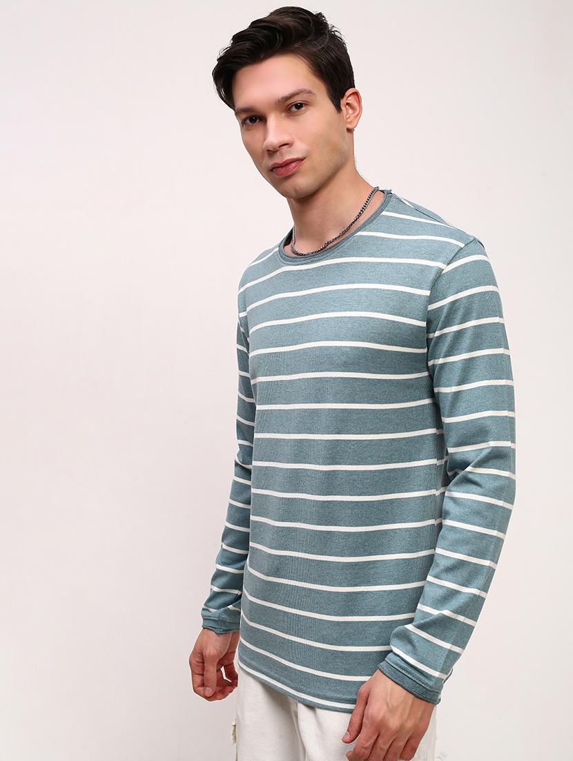 men striped long sleeve slim fit t-shirt - 21696241 - Standard Image - 2