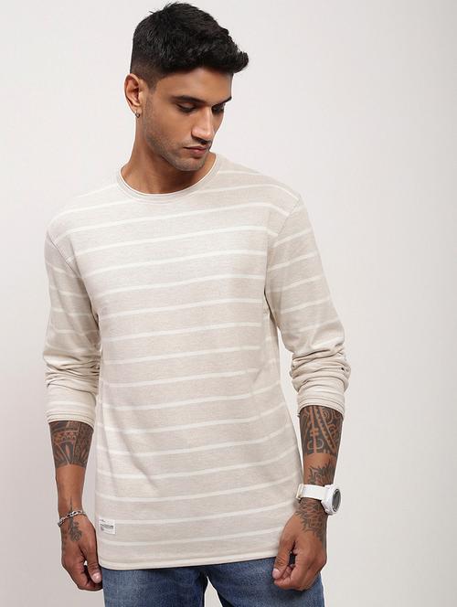 men striped long sleeve slim fit t-shirt - 21696243 -  Standard Image - 0