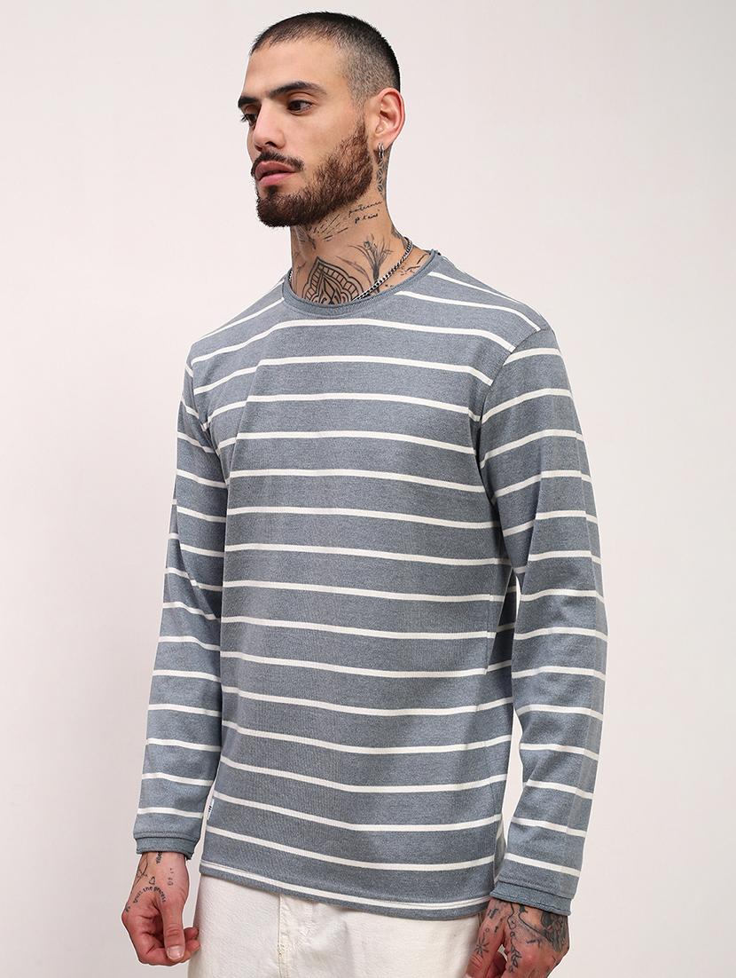 men striped long sleeve slim fit t-shirt - 21696244 - Standard Image - 2