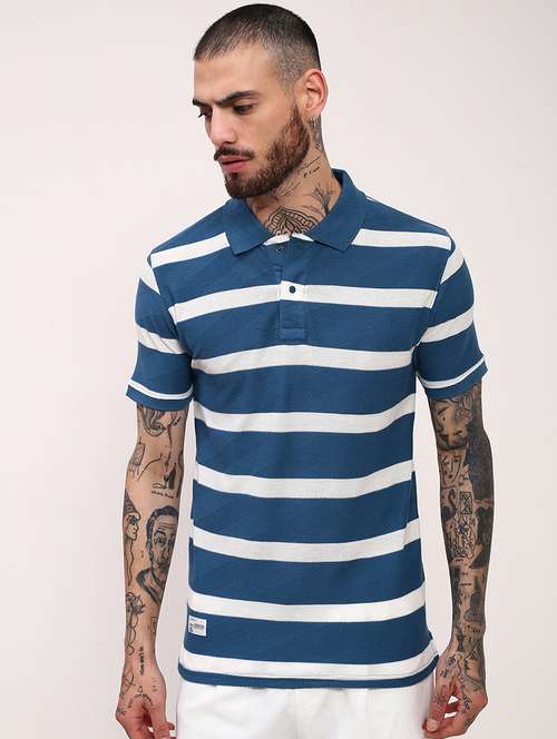 men striped short sleeve polo t-shirt - 21696247 -  Standard Image - 0