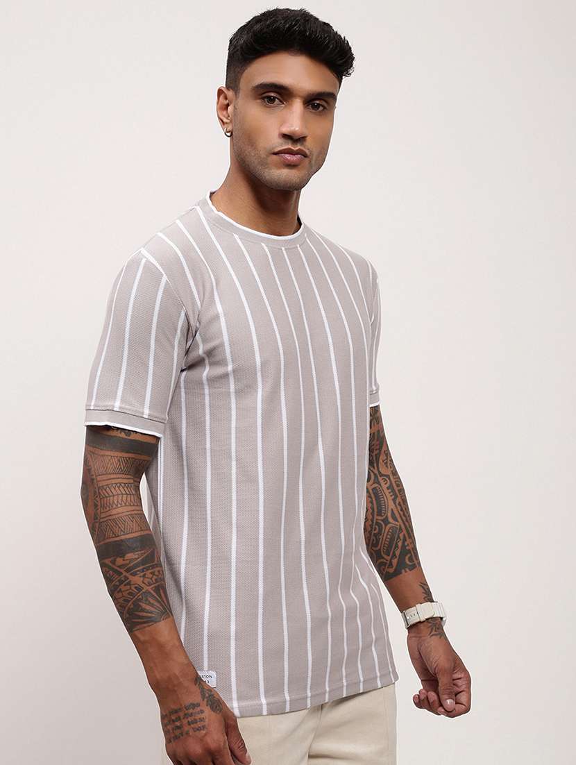 men striped short sleeve slim fit t-shirt - 21696257 -  Standard Image - 2