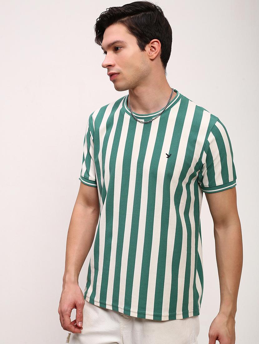 men striped short sleeve slim fit t-shirt - 21696261 - Standard Image - 2