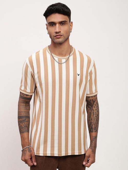 men striped short sleeve slim fit t-shirt - 21696262 - Standard Image - 0