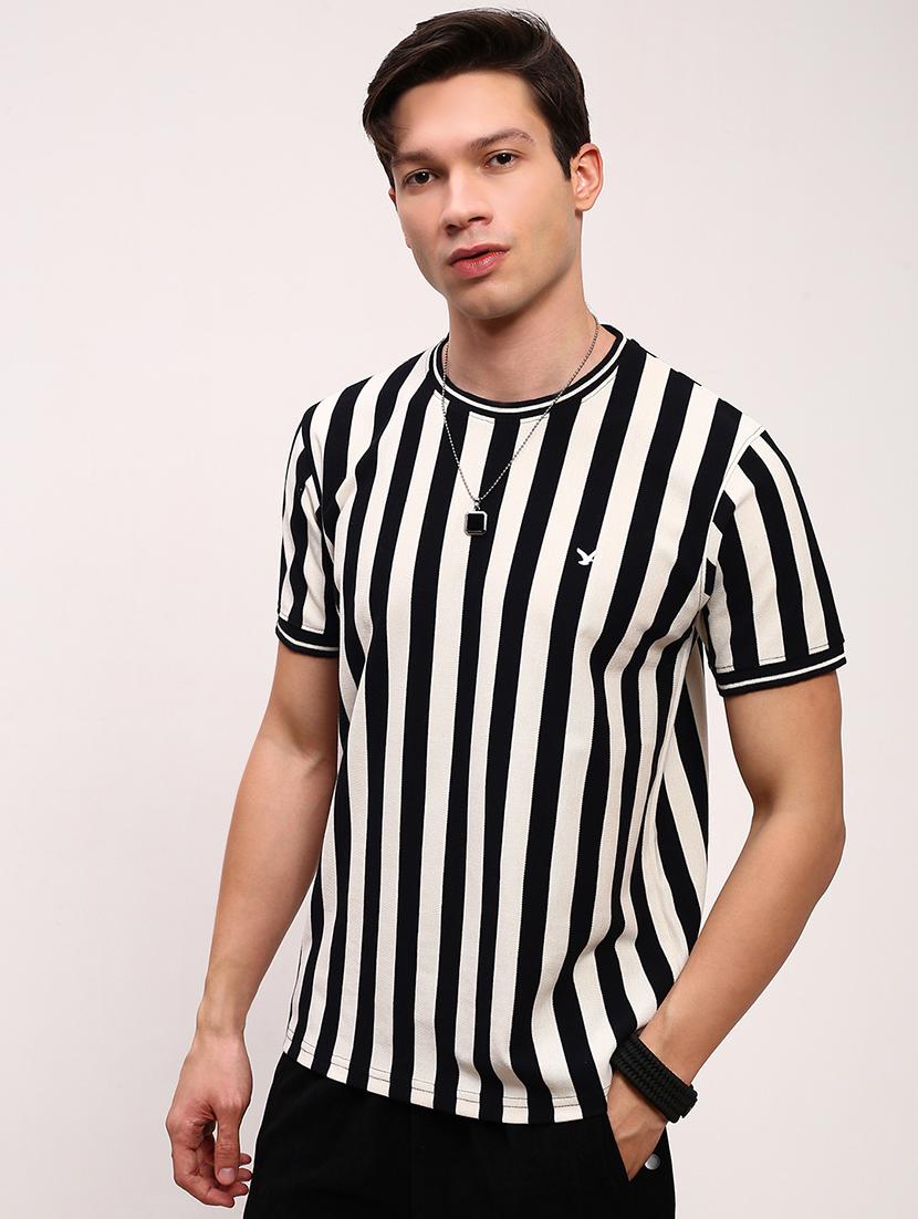 men striped short sleeve slim fit t-shirt - 21696267 - Standard Image - 2