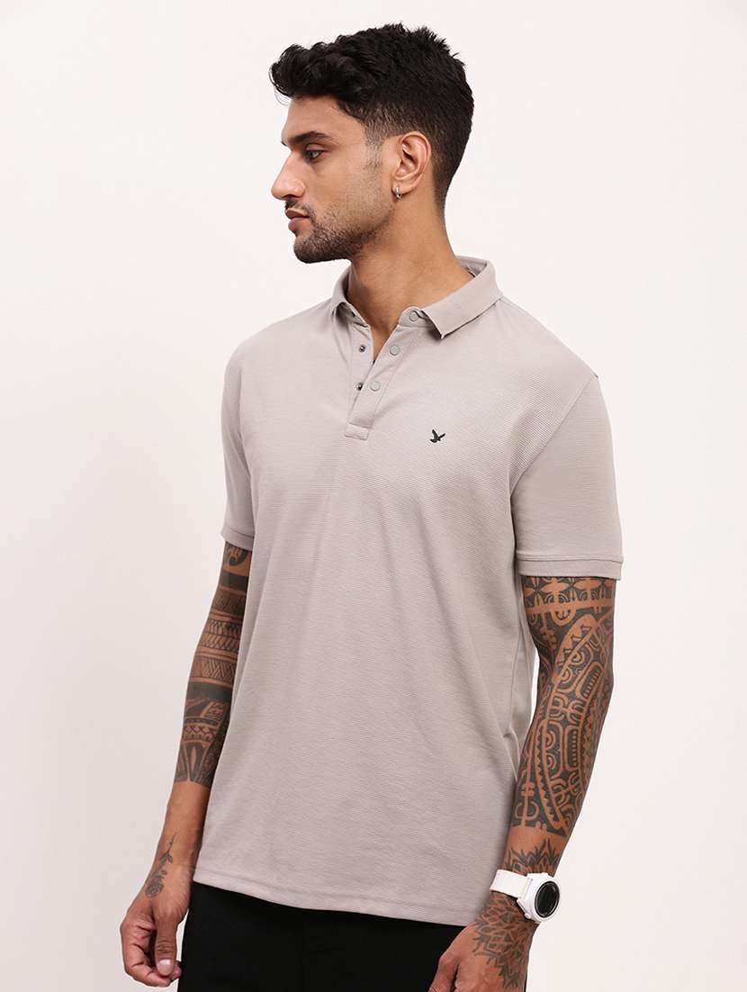 men solid short sleeve polo t-shirt - 21696271 -  Standard Image - 2