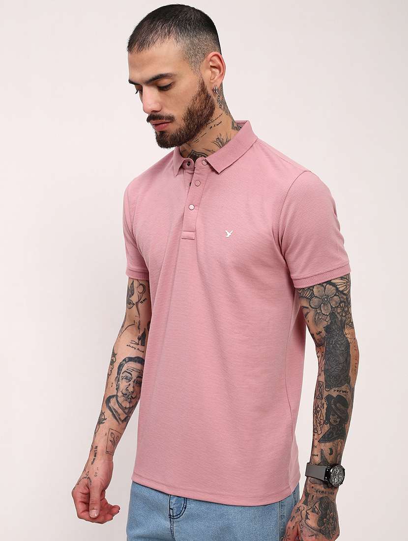 men solid short sleeve polo t-shirt - 21696273 - Standard Image - 2