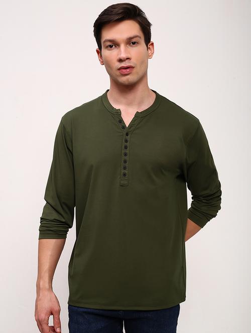 men solid long sleeve regular fit t-shirt - 21696275 - Standard Image - 0