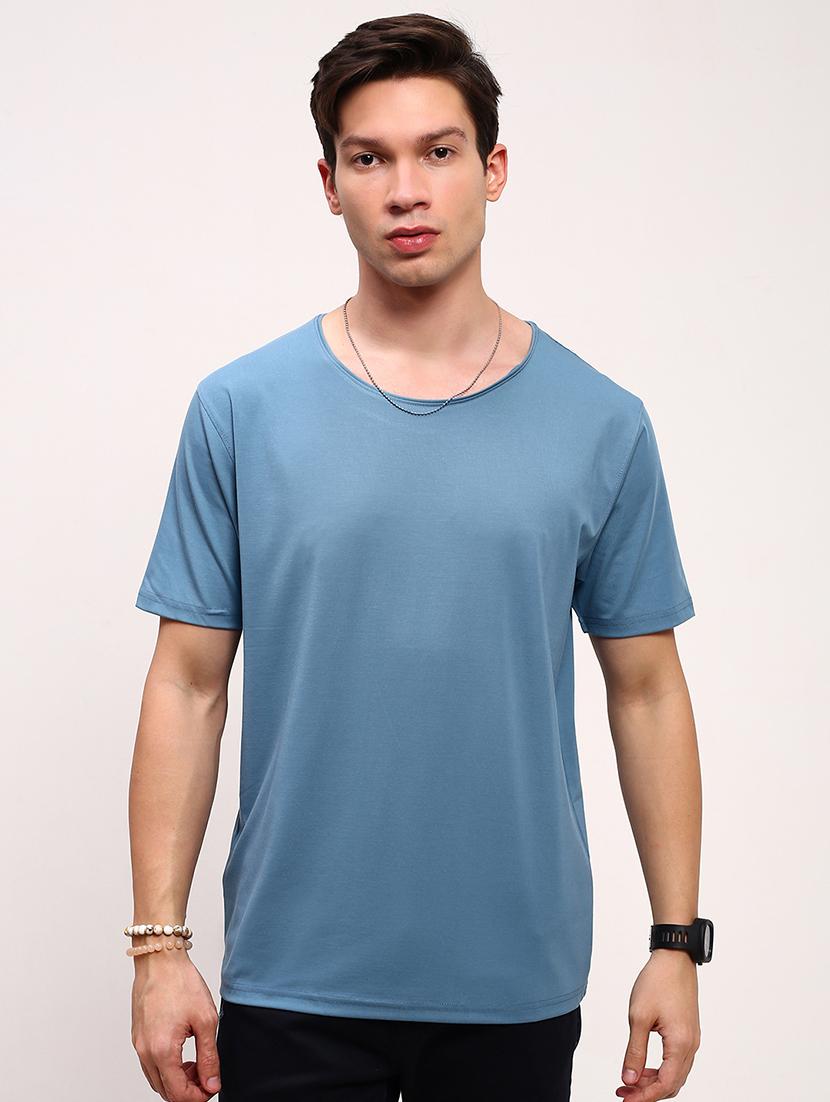 men solid short sleeve regular fit t-shirt - 21696278 -  Zoom Image - 0