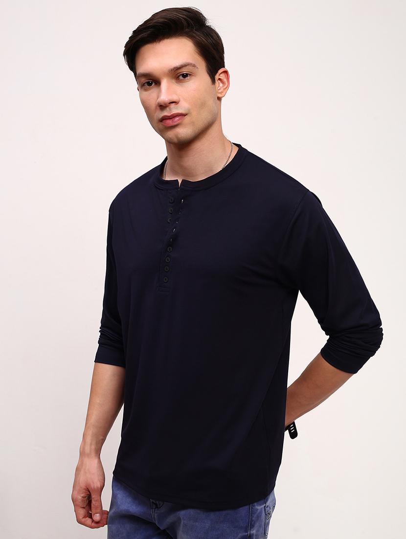 men solid long sleeve regular fit t-shirt - 21696280 - Standard Image - 2