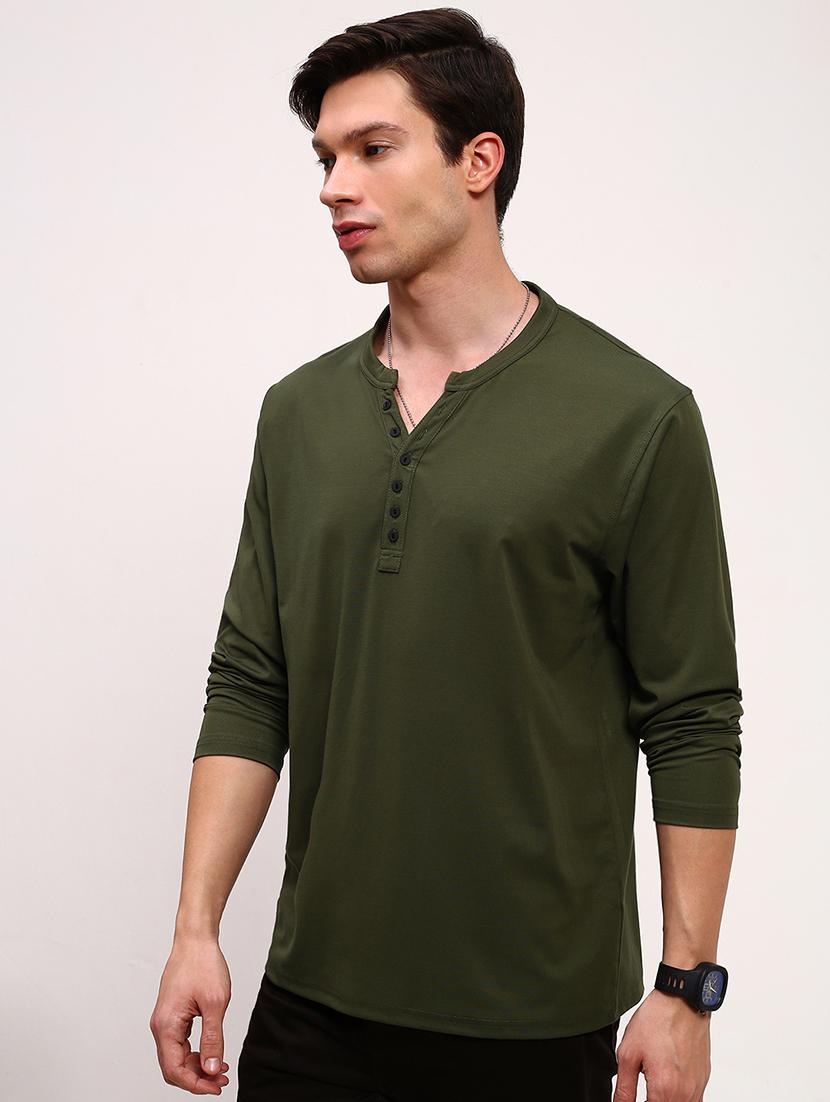 men solid long sleeve regular fit t-shirt - 21696286 - Standard Image - 2
