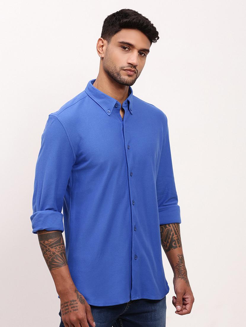 men solid long sleeves casual shirt - 21696381 - Standard Image - 2