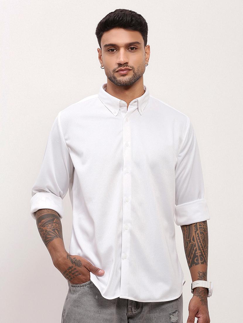 men solid long sleeves casual shirt - 21696383 - Zoom Image - 0