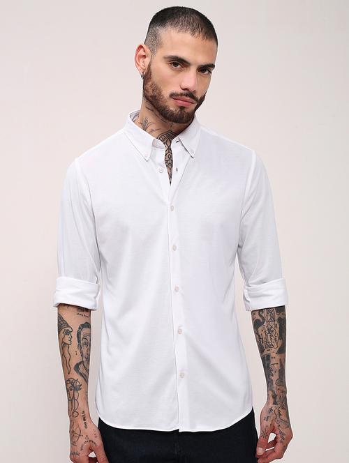 men solid long sleeves casual shirt - 21696384 -  Standard Image - 0