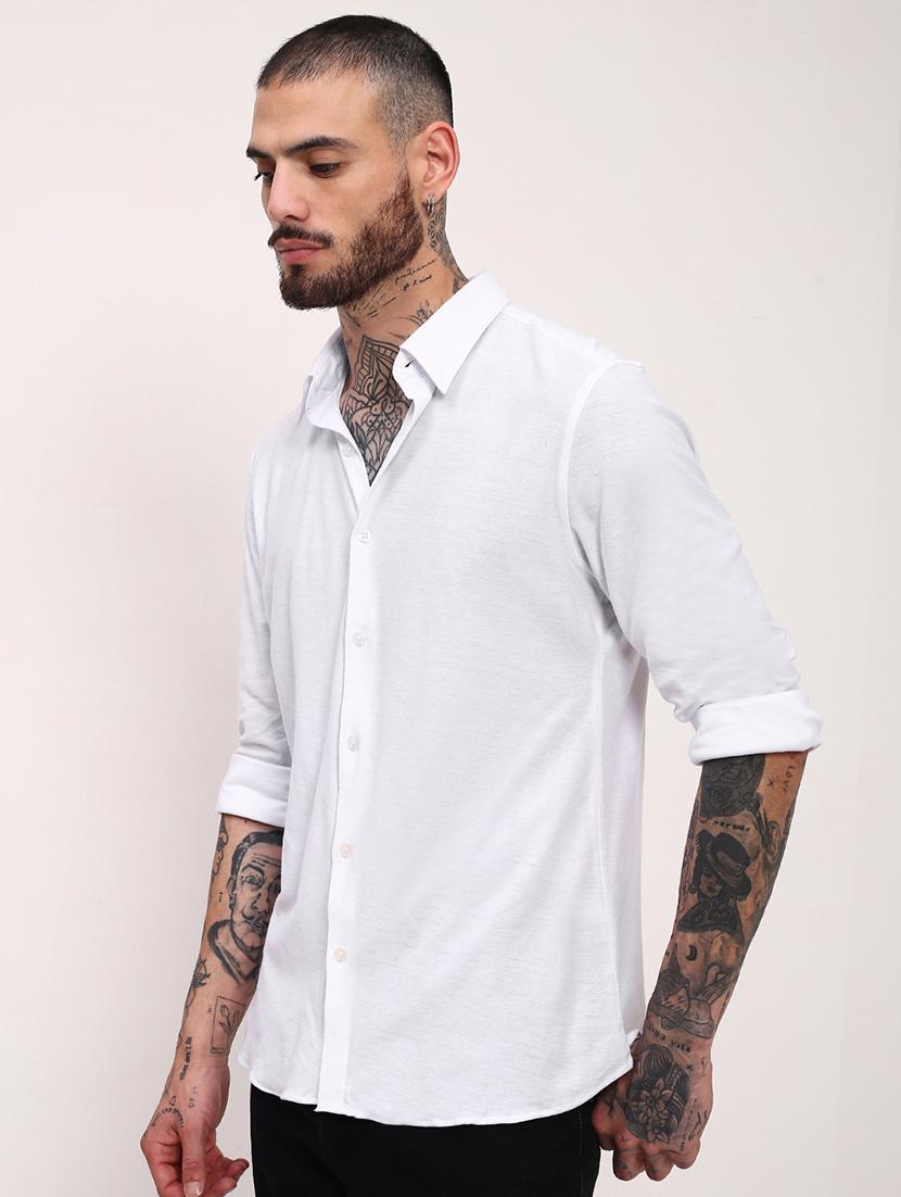 men solid long sleeves casual shirt - 21696388 - Standard Image - 2