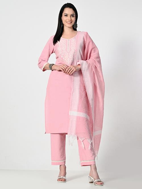 women embroidered kurta pant set with duaptta - 21696492 -  Standard Image - 0