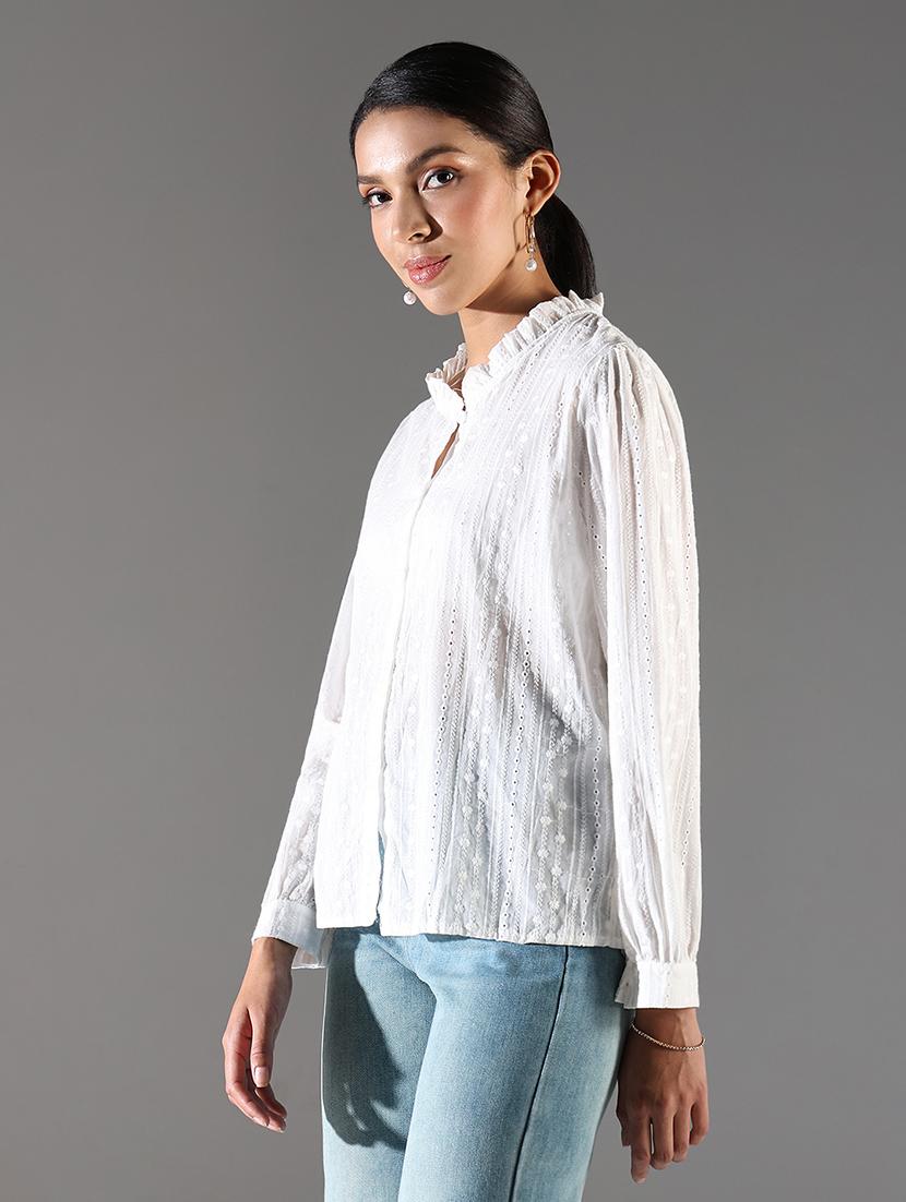 women white long sleeve regular shirt - 21696519 - Standard Image - 2