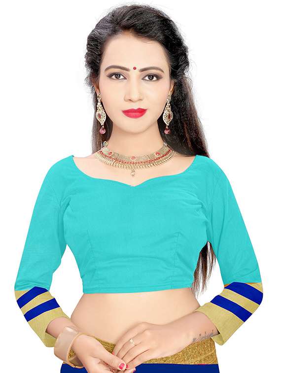 women green solid bordered saree - 21696541 -  Standard Image - 2