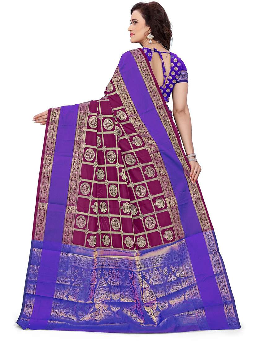 women self design kanjivaram saree - 21696615 - Standard Image - 2