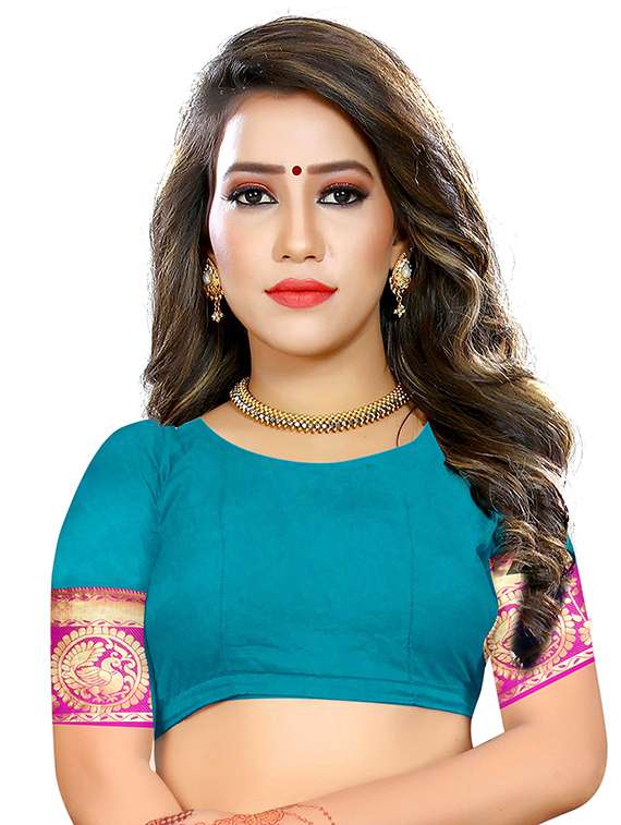 women solid with bordered saree - 21696625 -  Standard Image - 2