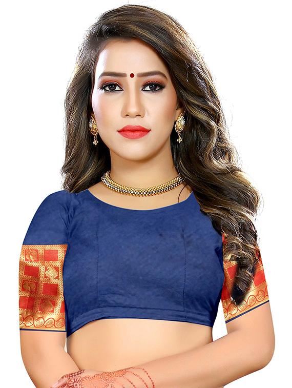 women solid zari bordered saree - 21696635 - Standard Image - 2