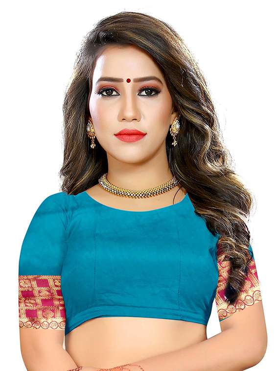 women solid zari bordered saree - 21696637 -  Standard Image - 2