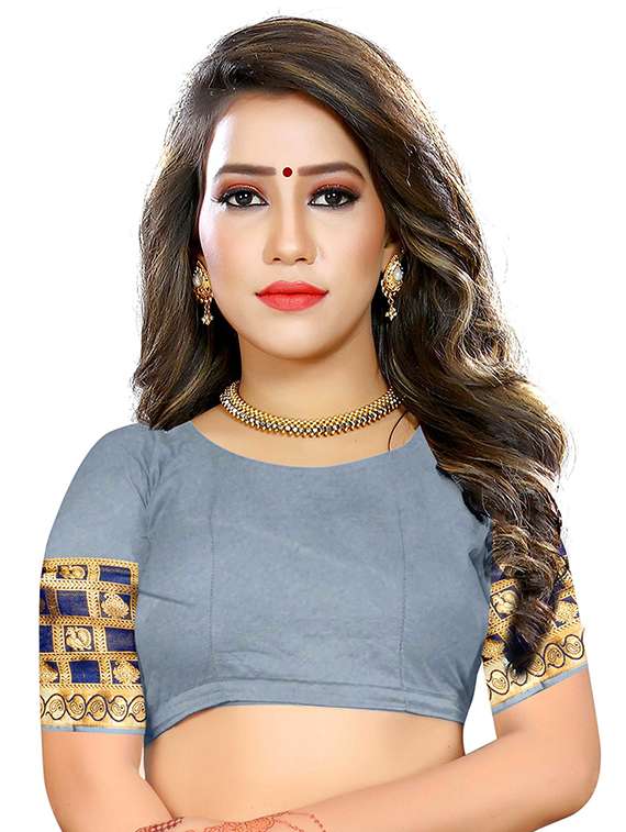 women solid zari bordered saree - 21696638 -  Standard Image - 2