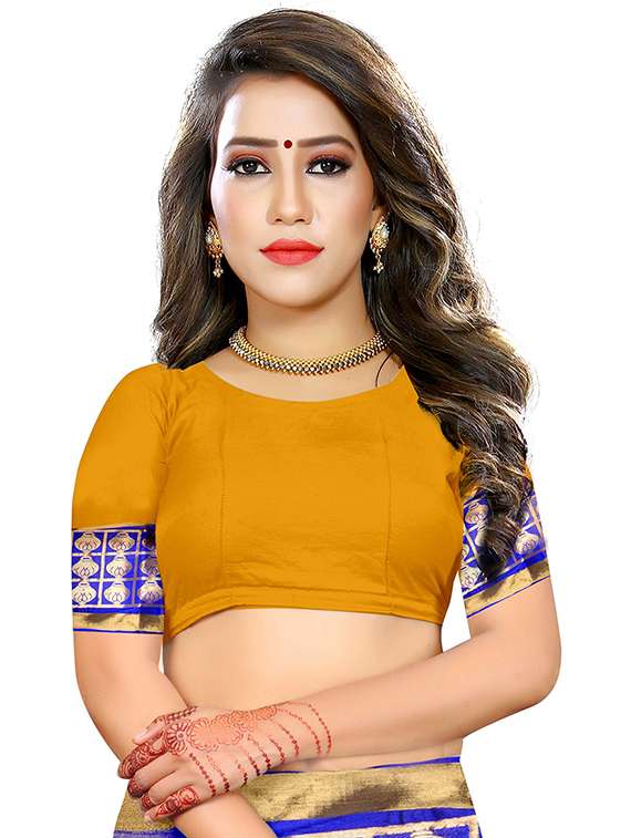 women solid with bordered saree - 21696655 - Standard Image - 2