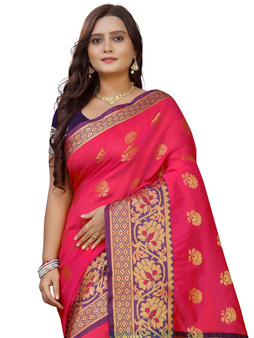 women self design zari bordered saree - 21696803 -  Standard Image - 2
