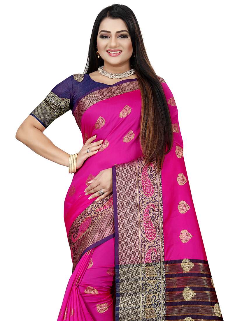 women self design zari bordered saree - 21696816 -  Standard Image - 2