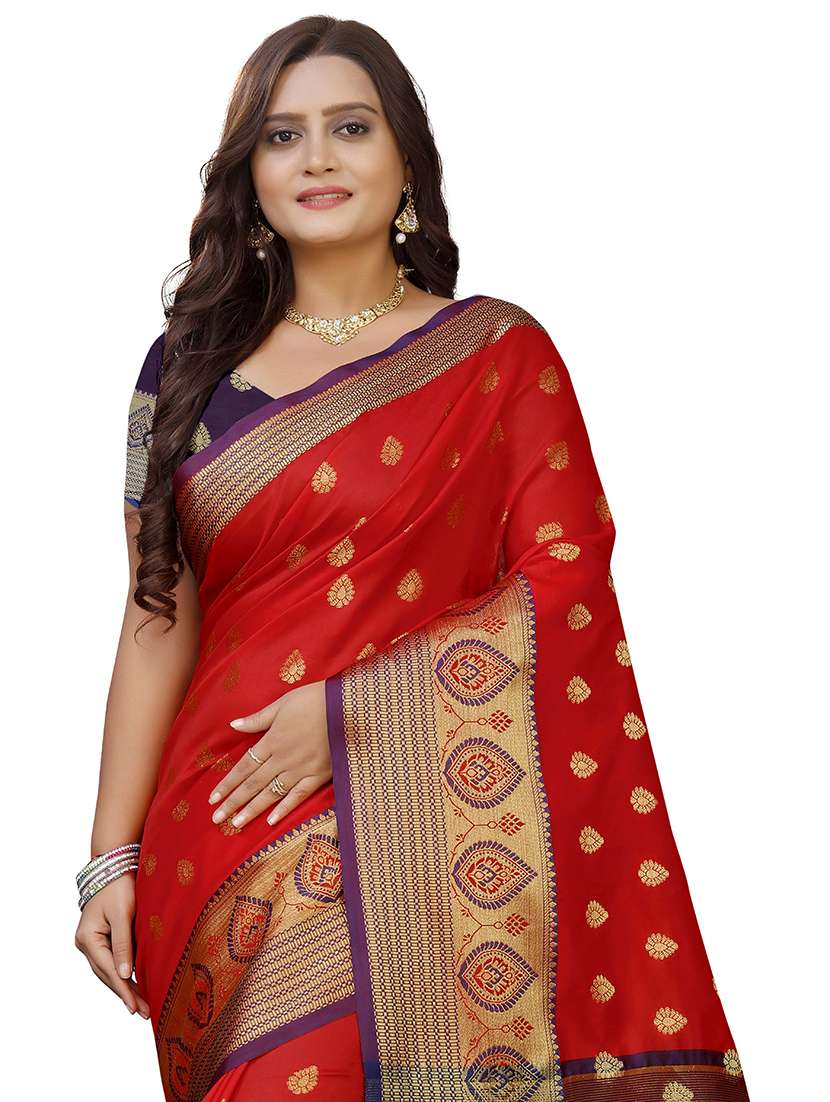 women self design zari bordered saree - 21696839 -  Standard Image - 2